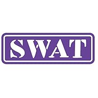 Amazon.co.jp: SWAT 文字 ロゴ カッティング ステッカー (17.銀) : 車